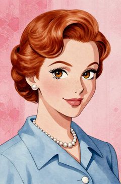 Anna, vintage magazine style